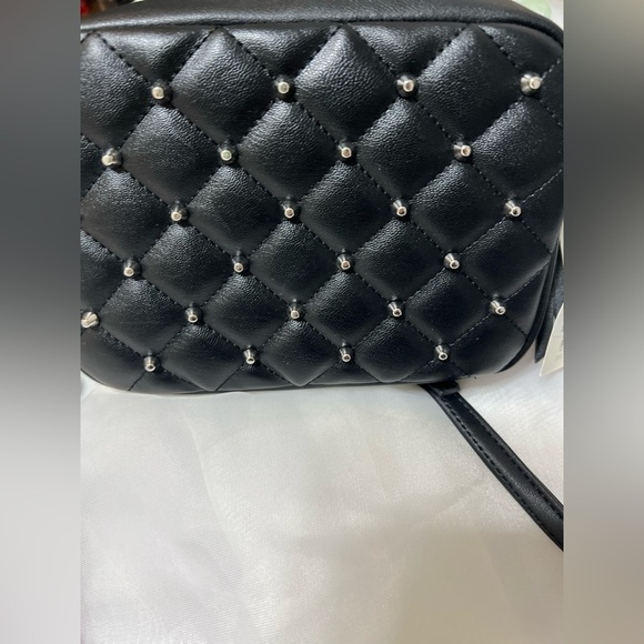 NWT Rebecca Minkoff Diamond Quilt Studded Top Zip Crossbody Camera Bag Purse - Picture 3 of 11
